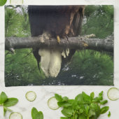 Linge De Cuisine Aigle mûre majestueux perché dans l'arbre (Plié)