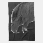 Linge De Cuisine Aigle noir et blanc (Vertical)