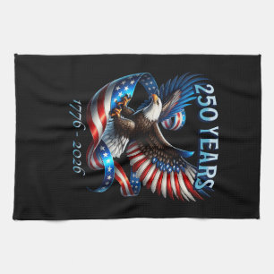 Linge De Cuisine Aigle Patriotique et Drapeau 250 Ans 1776-2026
