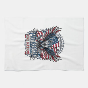 Linge De Cuisine Aigle Patriotique Loup Hybride Animal Hybride Patr
