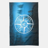 Linge De Cuisine Aiguille de compas monogramme brouillard dans la f (Vertical)