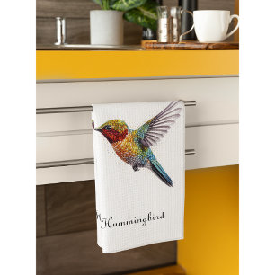 Linge De Cuisine Ailes Arc-en-Ciel : Art vibrant de colibri, person