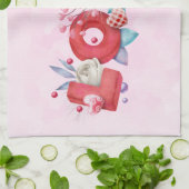 Linge De Cuisine Aimer la couleur de bloc de texte en gras (Plié)