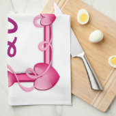 LINGE DE CUISINE AIMER LES COEURS (Quart Plié)