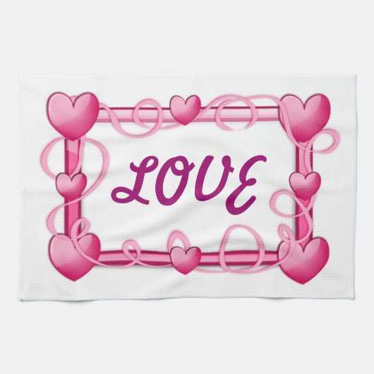 LINGE DE CUISINE AIMER LES COEURS (Horizontal)