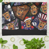 LINGE DE CUISINE AIRDALE TERRIER (Plié)
