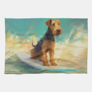 Linge De Cuisine Airedale Beach Surf Peinture