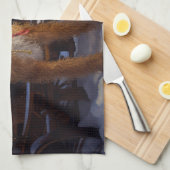 Linge De Cuisine Airedale Snowy Sleigh Ride Décor de Noël (Quart Plié)