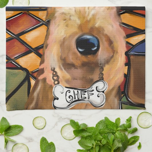 Linge De Cuisine Airedale Terrier (Plié)