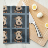 LINGE DE CUISINE AIREDALE TERRIER (Quart Plié)