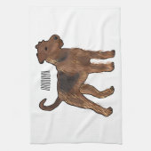 Linge De Cuisine Airedale terrier dog cartoon (Vertical)
