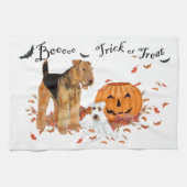 Linge De Cuisine Airedale Terrier Halloween (Horizontal)