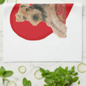 Linge De Cuisine Airedale Terrier Valentine (Plié)