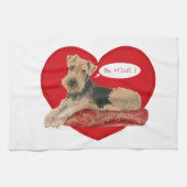 Linge De Cuisine Airedale Terrier Valentine (Horizontal)