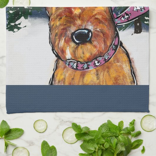 Linge De Cuisine Airedale Terriers (Plié)