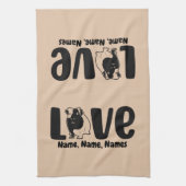 Linge De Cuisine Ajouter des noms ou du texte, Guinée Pig LOVE sur (Vertical)