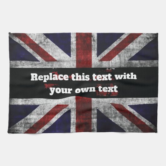 Linge De Cuisine Ajouter du texte sur le drapeau anglais Jeu d'orei (Horizontal)