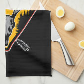 Linge De Cuisine AJOUTER NOM Crâne d'élan de chasseur Grandes bois  (Quart Plié)