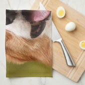 Linge De Cuisine Ajouter photo de chien personnalisé Customisé (Quart Plié)