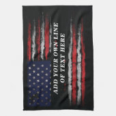 Linge De Cuisine Ajouter votre propre texte sur grunge American fla (Vertical)