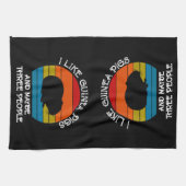 Linge De Cuisine Ajouter votre texte, Cochon de Guinée sur Coucher (Horizontal)