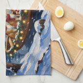 Linge De Cuisine Akita Christmas Boat Holiday (Quart Plié)