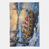 Linge De Cuisine Akita Christmas Boat Holiday (Vertical)