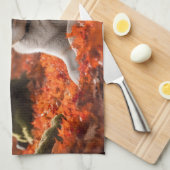 Linge De Cuisine Akita en automne Feuilles automne s'inspire (Quart Plié)