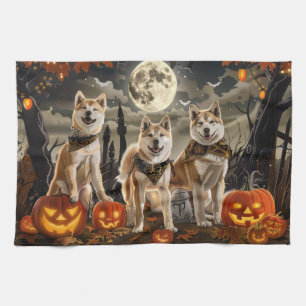 Linge De Cuisine Akita Halloween Épouvantable