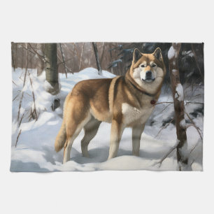 Linge De Cuisine Akita Laissez Tomber la Neige Noël