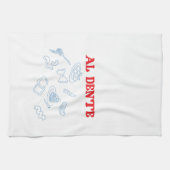 Linge De Cuisine Al Dente Rouge et Bleu (Horizontal)