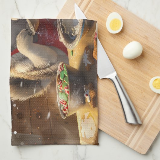 Linge De Cuisine Alaskan Malamute : Noël festif (Quart Plié)