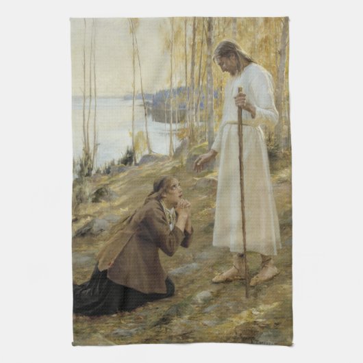 Linge De Cuisine Albert Edelfeue - Christ et Mary Magdalene (Vertical)
