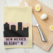 Linge De Cuisine Albuquerque NM City Skyline (Quart Plié)