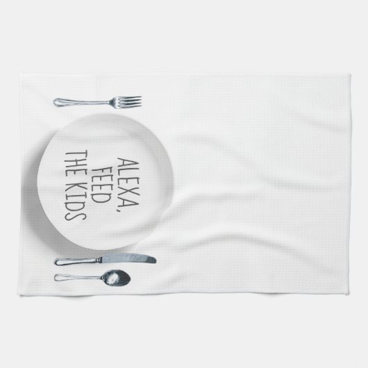 Linge De Cuisine Alexa Command Humor on White (Horizontal)