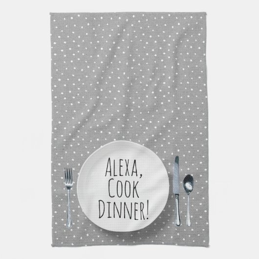 Linge De Cuisine Alexa Command humoristique pour un dîner de cuisin (Vertical)