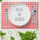 Linge De Cuisine Alexa Command humour pour faire des plats (Plié)
