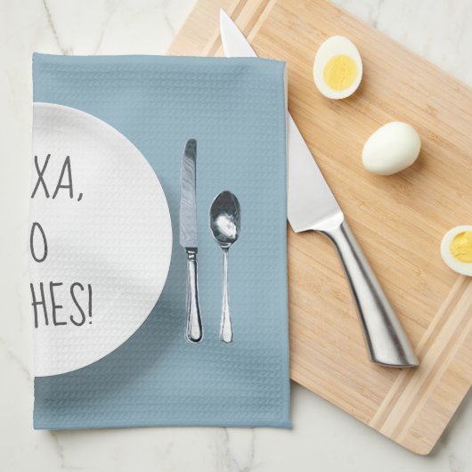 Linge De Cuisine Alexa Command humour pour faire des plats (Quart Plié)