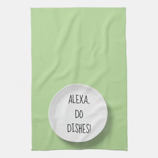 Linge De Cuisine Alexa Command humour pour le lavage de vaisselle (Vertical)