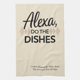 Linge De Cuisine Alexa faire la vaisselle sassy tétoupe plat cadeau