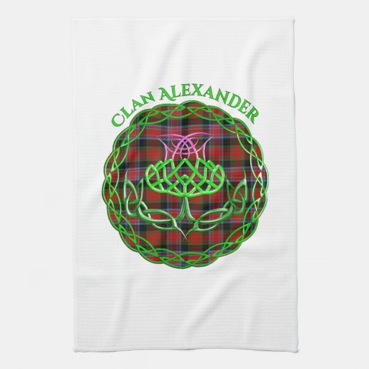 Linge De Cuisine Alexander Scottish Tartan Celtic Thistle (Vertical)