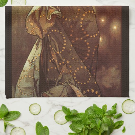 Linge De Cuisine Alfons Mucha : Luna (Plié)