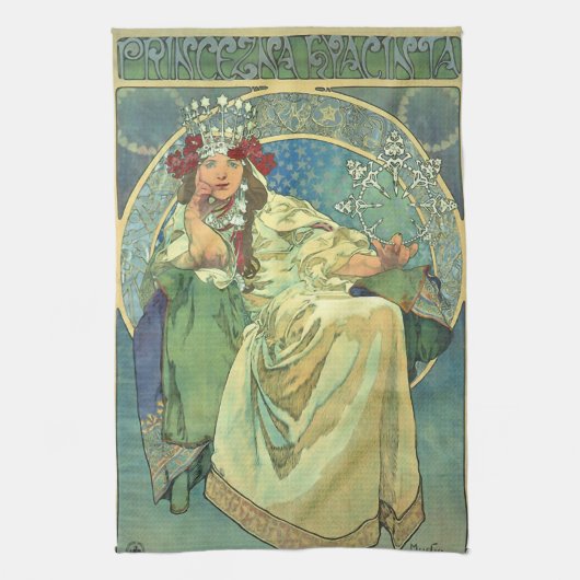 Linge De Cuisine Alfons Mucha , “ Princess Hyacinth ” (Vertical)