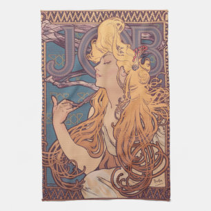 Linge De Cuisine Alfonse Mucha Job Art Nouveau femme