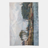 Linge De Cuisine Alfred Sisley - Bateaux à l'écluse à Bougival (Vertical)