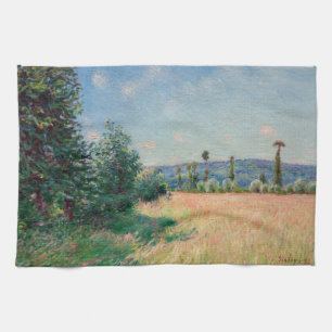 Linge De Cuisine Alfred Sisley - Les prairies de Sahurs au soleil d