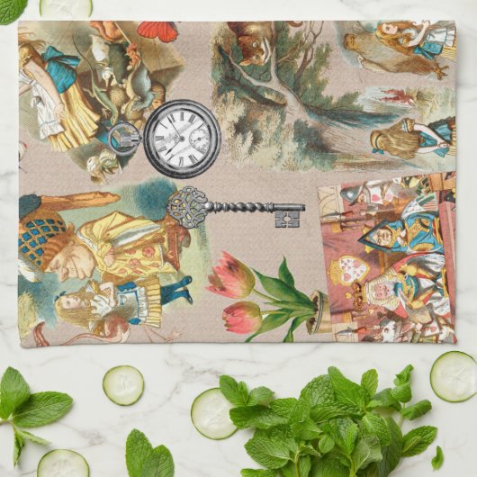 Linge De Cuisine Alice à Wonderland Cheshire Cat Characters (Plié)