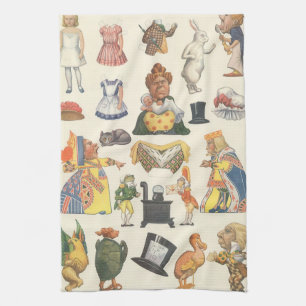 Linge De Cuisine Alice au pays des merveilles, Papier à découper vi