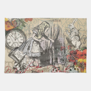 Linge De Cuisine Alice Aventures au Pays des Merveilles Rideau Clas