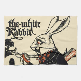 Linge De Cuisine Alice White Rabbit Classic Wonderland